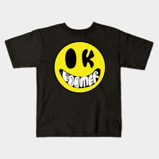 Okay Boomer Crappy Face, Happy Face, Smiley Face Kids T-Shirt